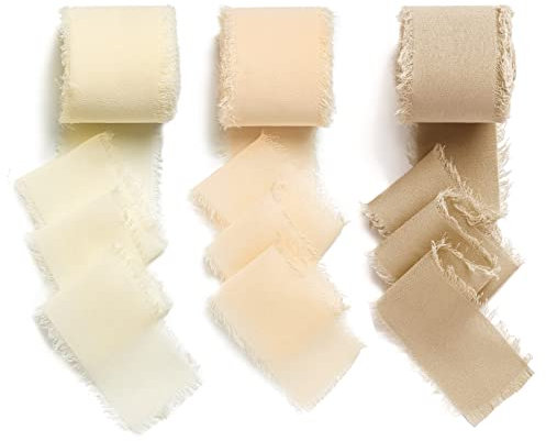 AOKSUNOVA 38mm Chiffonband Geschenkband Hochzeit Breit Schleifenband Stoffband für Taufe und Geburtstag Geschenke