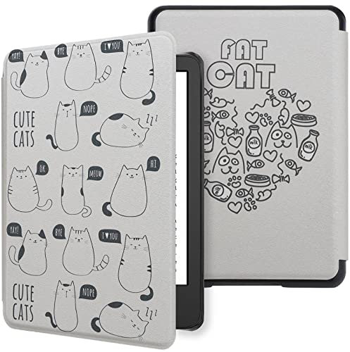 WALNEW Hülle für 6 Zoll Neu Kindle 11. Generation 2024/2022 e-Reader (Modell Nr. C2V2L3), PU Leder Schutzhülle Tasche mit Auto Schlaf/Wach Smart Cover
