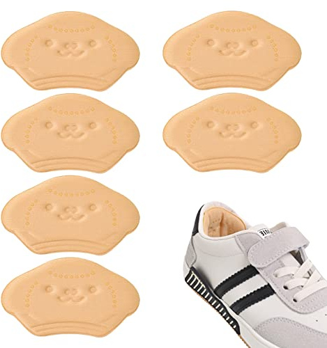 Kids Heel Grips, 6st Mjuka och Klibbiga Häl Grips för Skor, Skoinlägg för Stora och Små, Hälskydd för Flickor och Pojkar