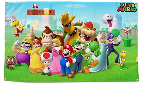 AOFDLAT Super Nostalgic Classic Game Tapestry 3 * 5 Feet with Four Brass Buttonholes for Hanging Suitable for Indoor University Dormitory Party Wall Art Poster