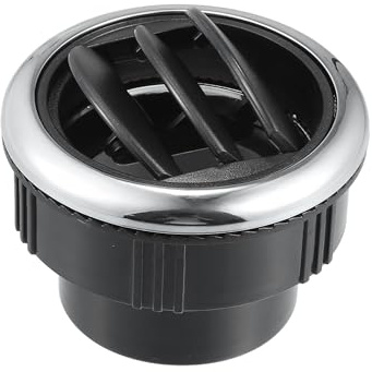 A ABSOPRO 87mm 75mm Schwarz und Silber Ton AC Luftauslass Universal für Wohnmobil Bus Boot Yacht Caravan - Packung mit 1