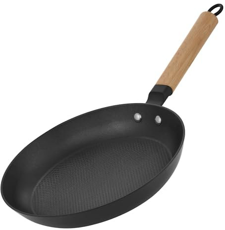 YUTANN Sartén de Hierro Fundido, Sartén Antiadherente 28 cm para Tortilla de Patatas, Libre de PFAS/PFOA, Apta para Lavavajillas e Inducción