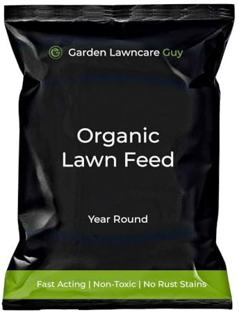 Organic Lawn Feed - Year Round, Fast Acting Grass Fertiliser, Garden Safe Formula - 9.5kg covers 380m² Garden Lawncare Guy