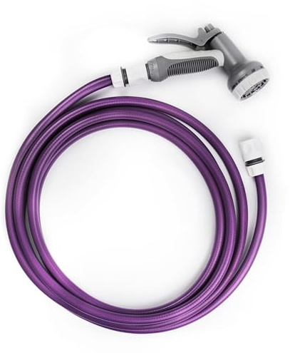 Dog Shower Cold Water Hose with Gun Purple Pet Grooming Bath Showerhead