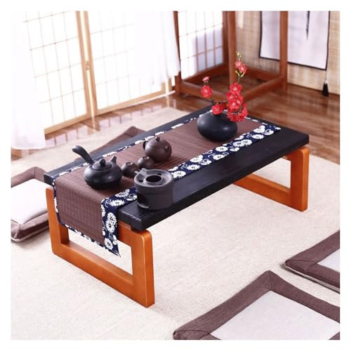 GODFSAHG Klappbarer Esstisch aus Holz zum Sitzen auf dem Boden und Meditieren, Faltbarer Kotatsu- und Laptop-Schreibtisch, Beistelltisch für Wohnzimmer, Schlafzimmer, Büro, niedriger Coucht