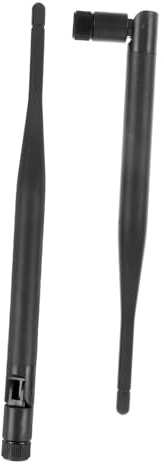 MOLUCKFU Antena WiFi de Plástico Conector SMA Macho, Diseño de Doble Banda 2.4g y 5.8g, Alta Ganancia 5 Dbi para Enrutadores, Paquete de 2 Unidades