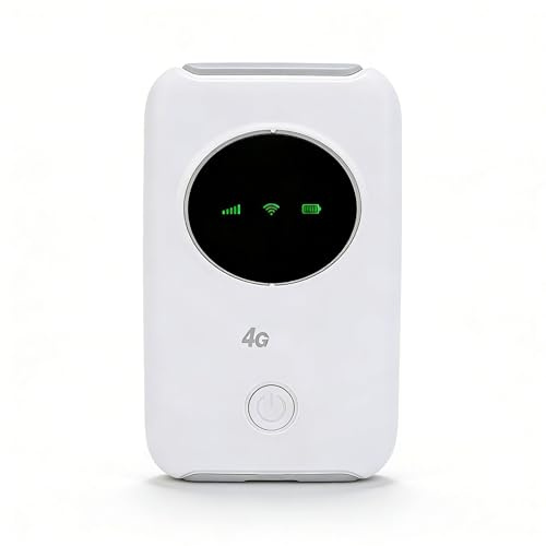 Hotspot Mobile 5G Portable, Routeur WiFi 4G LTE avec Emplacement SIM, 300 Mbps de Haute Vitesse, écran LED, Batterie de 3200mAh, Connecte 10 Appareils, Idéal pour Les Voyages et