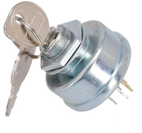 DEMULAX Interruttore di accensione affidabile, for Attrezzature da Giardino, con 2 Chiavi, for Vari trattori Interruttore di avviamento a Chiave per Tosaerba