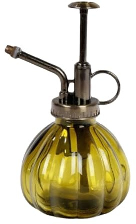 LIZHAYG SprüHflasche 1 PC Glas Gießkanne Topf Vintage Plant Mister Messing Drucksprüher Retro Kürbis Sprühflasche Antikes Kupfer Sprinkler(Color 03)
