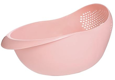 Pasta Strainer Drainer Colander Colander Rice Bowl Strainer for Mixing Salad Pink