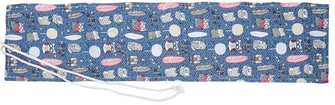 NESTINGHO Federmäppchen als Stiftehalter mit Eulenmuster 72 aus Canvas Rolle Up Design Leicht zu Reinigen für Schule und Schreibtisch