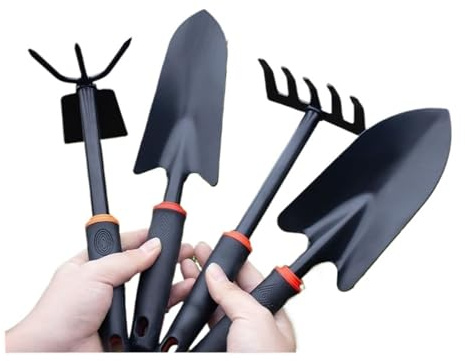 Pala da giardino piccola Zappa Rastrello Piccola pala diserbo Vanga Set quattro pezzi for piccole piantagioni