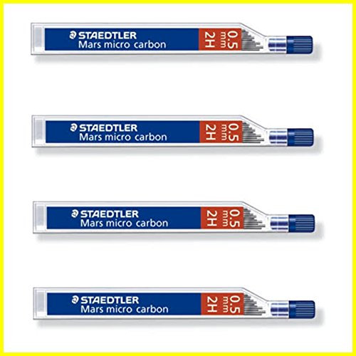 Staedtler Mars Micro Carbon 2500,5mm 2H Bleistift Ersatzminen 4Röhren/Packungen (48Führt) 2H