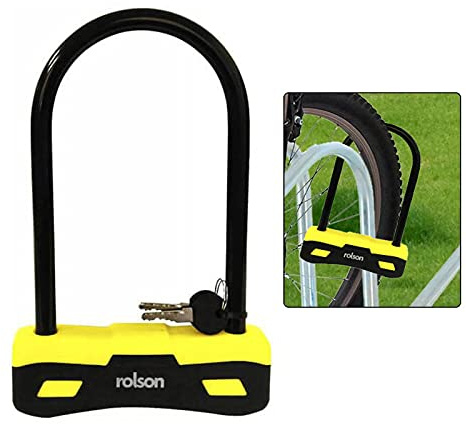 Rolson 66743 Serrure de vélo type U Noir