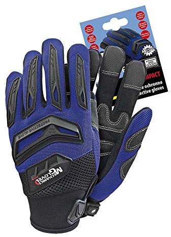 Reis RMC-IMPACT_NBL Mechanics Gloves Schutzhandschuhe, Blau-Schwarz, L Größe