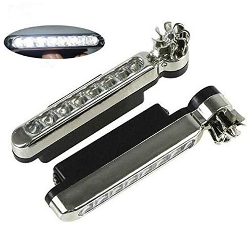 LED-Tagfahrlicht 2 Pack Zusatzscheinwerfer Vorn Keine Notwendigkeit Zu Installieren Scheinwerferdekoration Windlicht 12,3x4cm Geeignet Für Alle Modelle(Weißes Licht)