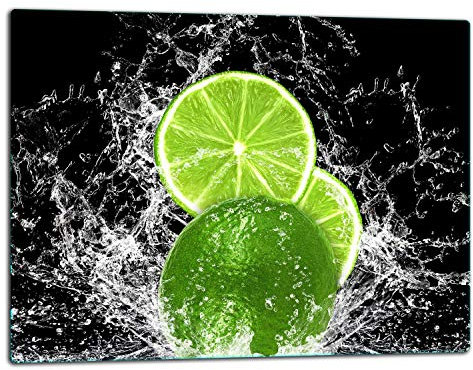 TMK ArtDeko – Schneidebrett Glas – Glasschneidebrett für die Küche 52x40 cm – Robust, Hygienisch & Rutschfest – Glas Schneidebrett – Zusätzliche Arbeitsfläche – Vielseitige Nutzung