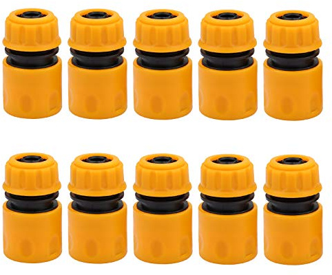 Schlauchverbinder, 10er Pack Kunststoff Gartenschlauch Wasserhahnverbinder Gartenschlauch Fitting Set 1/2 Zoll Schlauchrohr Schnellverbinder für Bewässerung Autowäsche