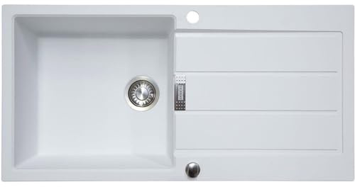 Franke Sirius S2D611PW 1.0 Bowl Tectonite Reversible Polar White Kitchen Sink