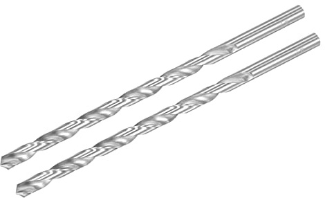 sourcing map 2 Stk HSS Spiralbohrer (Hochgeschwindigkeitsstahl) Extra lange Twist Bohrer 8,5mm Bohrdurchmesser 200mm Länge