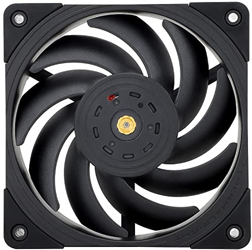 Thermalright TL-B12 120mm CPU Cooler Ventilador, ventilador de carcasa de ordenador, control PWM, 2150RPM, ventilador de potencia de presión estática para rodamientos S-FDB (negro)