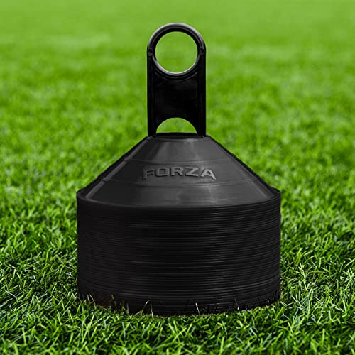 FORZA Markierungshütchen | 10 leuchtende Farboptionen – Premium hütchen mit Ständer, Für Fußball-, Rugby- und Fitnessübungen [50er- oder 1000er-Pack]