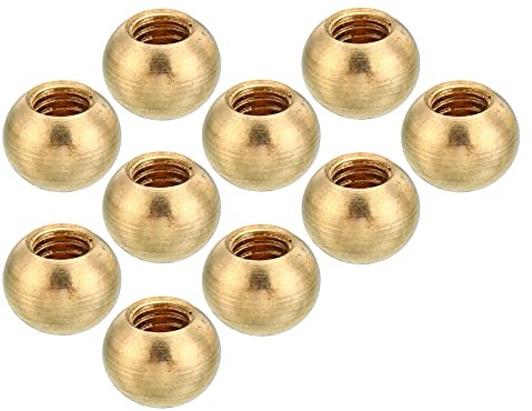 PATIKIL M6x1 Filettatura Cappuccio Dadi Pomello, 10pz Ottone Sfera Lampada decorazioni Vite Cappucci Dado per Mobili Illuminazione | Lampada decorazioni Vite Cappucci Dado per Mobili Illuminazione