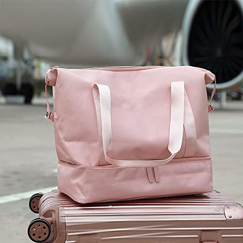 KLZUOPT Wanderrucksack Damen Badetasche Herren wasserdichte Strandtasche Kombi-Trocken- und Nassgepäckrucksack Reise-Trolley-Rucksack (Farbe: Schwarz)