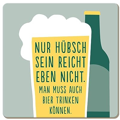 Grafik Werkstatt lustiger Untersetzer aus Kork | Nur hübsch Sein, Bunt
