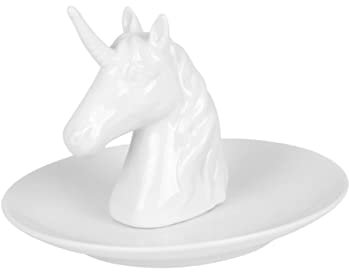 ABOOFAN Nordic Style Keramischer Schmuck Organizer Mit Einhorn- Dekorative Schmuckschale Für Armbänder Ohrringe Ringe Und Halsketten Schmuckablage Für Stilvolle Aufbewahrung