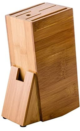 Knife Block Without Knives Kitchen Knife Holder Shelf Rack Storage Bamboo Knife Block Cutting Tool Stand for Chef Kitchen Organizer