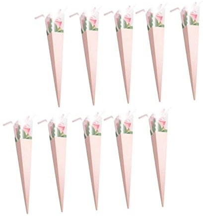 TOPBATHY 10stücke Blumen Aufbewahrungsbox Für Valentinstag Geburtstag Und Jubiläen Rosa Geschenkkarton Für Einzelblumen Nicht Enthaltene Blumen Abbildung