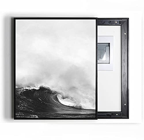 Sicherungskasten Abdeckung Schrank, Push-and-Pull-Deckel, kreatives, abnehmbares Hängebild, elektrische Zähler, Stromzähler-Abdeckung, dekorative Malerei, moderne dekorative Bilder, 40 x 50 cm, F, rec