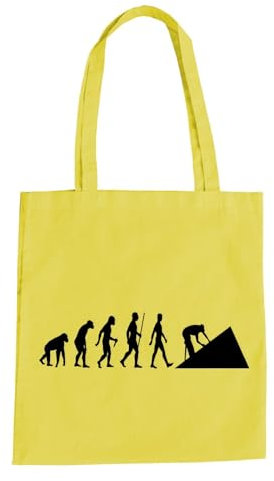 absenda Evolution Dachdecker Baumwolltasche - Zimmerman Handwerker Ziegel Gelb