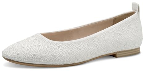 Tamaris Ballerina Damen Vegan Elegant weiß,EU 39
