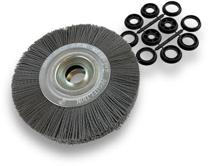 Kibros Lot 10 brosses circ. touret NYLON abrasif gr.240 Ø 200 mm 3 rangs