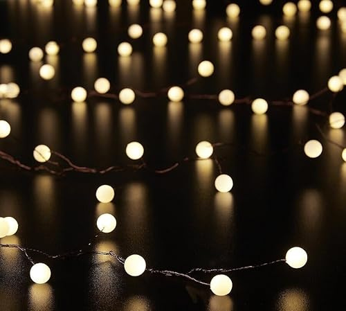 EDG Enzo De Gasperi Filo Luce Sfere di Natale 180 Microled D 1 Cm L 5,7 Mt