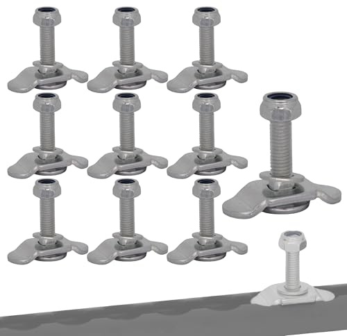 10x Airline Schraubfitting M8x30 mit Mutter Spannbereich 25mm Airlineschiene Airlineverschraubung