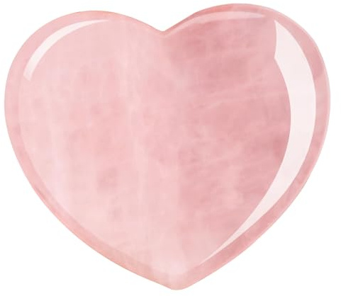 Yueser 60mm Rosenquarz Herz, Groß Kristalle Heilkristalle Rosenquarz Stein Reiki Heilsteine Handschmeichler Stein für Meditation Stress Abbauen Geschenke für Valentinstag Geburtstage Jahrestag