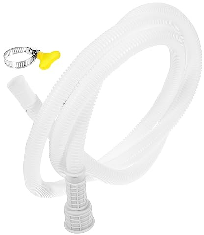 DOITOOL Mini-split Air Conditioner Drain Hose 2m Portable Drain Hose Extension Soft Plastic Tubing Corrugated Socket Easy Installati