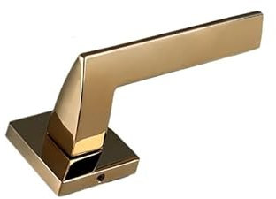 Serrure de porte intérieure silencieuse en alliage de zinc, serrure de porte en bois for chambre à coucher, poignée de chambre à coucher, style américain(D32 S965 PVD)