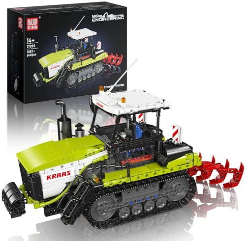 Mould King 17093 Tecnología teledirigida tractor bloques de sujeción cosechadora cosechadora tractor bloques de construcción con motor regalos para adultos a partir de 14 años (1357 piezas)