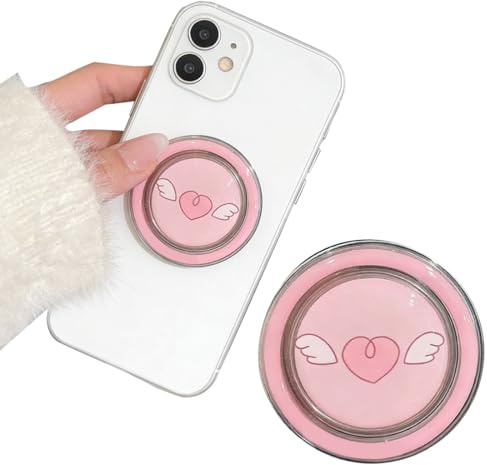 YAYNO Anillo Magnetico Movil Soporte Magnético Agarre Soporte y Agarre Para Teléfonos Móviles y Carcasas Magnético Movil Para Teléfonos Tabletas Selfies Videos Smartphone