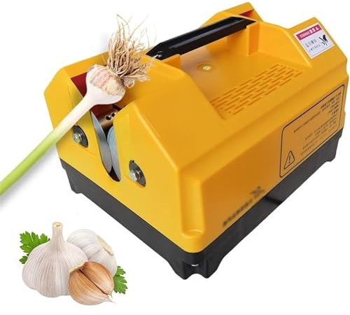 Taglierina elettrica per radice di aglio, foro di taglio da 5 cm, design su entrambi i lati, rimuove efficacemente radici e steli freschi per aglio e cipolle