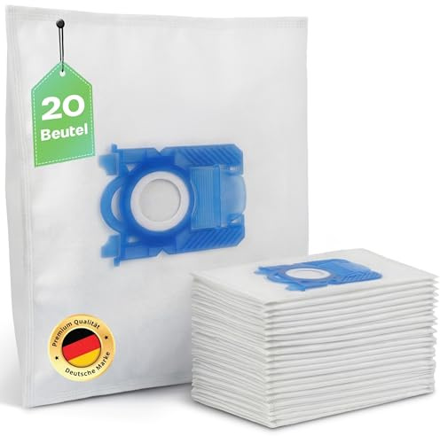 Erenbach | 20 dammsugarpåsar lämpliga för Electrolux dammsugarpåsar E201SM S-Bag, Swirl PH86/PH99, inkl. 2 mikrofilter och hygienförslutning