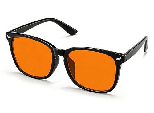 Lunettes Anti Lumière Bleue Gaming Filtre UV400 Verres Oranges Confort | Réduit fatigue oculaire, améliore le sommeil, léger, résistant chocs, homme femme, écrans, quotidien, style, mode