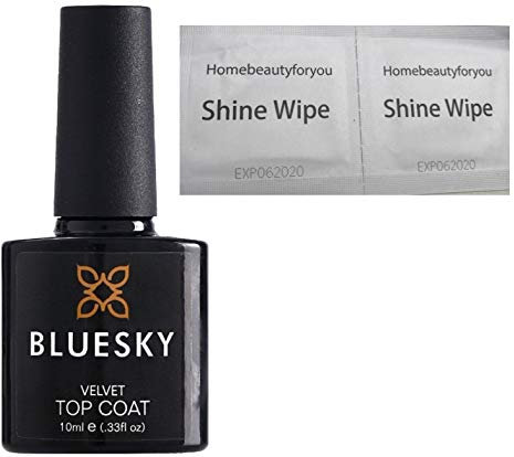 Bluesky UV/Gel Nail Polish, Velvet Top Coat, 10 ml