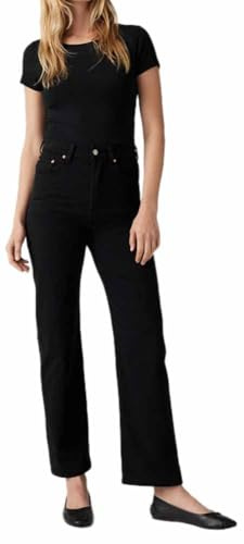 Levi's Ribcage Straight Ankle Vaqueros, Black Heart, 27W / 29L para Mujer