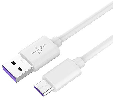 PremiumCord Câble de charge rapide USB-C, 1 m, charge super rapide de 5A, fiche USB 3.1 type C vers fiche USB 2.0, charge rapide et câble de données compatible avec les appareils de type C, blanc, 1 m