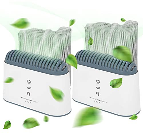 Deodorante per frigorifero (confezione da 2), sacchetto purificante dell'aria a carbone attivo, assorbitore di umidità, deodorante naturale per auto, deodorante per scarpe, elimina odori per casa, ani